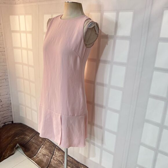 Babaton Aritzia Pink Crew Neck Split Back Sleeveless Mini Dress Size 2 - Picture 3 of 10